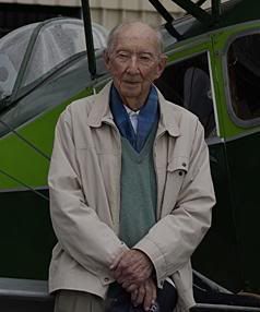 FOND MEMORIES: Laurie Larsen, 96, of St Heliers was a passenger on the original Fox Moth in 1937. — Photo: JILL GUILLEMIN.