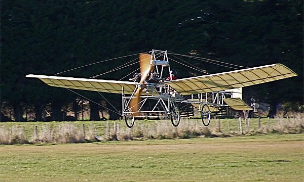 PITHER PERFORMS: Pilot Jerry Chisum puts Croydon Aircraft's Pither monoplane replica through its paces. — Photo: FRASER FALCONER.