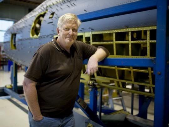 Australian Robert Greinert finds and restores wrecked airplanes. — Globe Staff Photo/Yoon Byun.