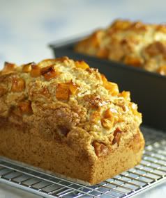 DOUBLE DOSE: Gluten free loaves with persimmon topping. Eat one now, freeze one for later.