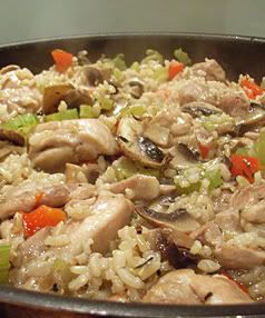 ONE-POT WONDER: Chicken with brown rice is a terrific winter warmer.  PAT CHURCHILL/The Dominion Post.