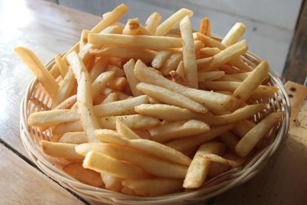 One basket of french fries at the Swashbucklers Restaurant costs $4. — JOHN SELKIRK/Auckland Now.