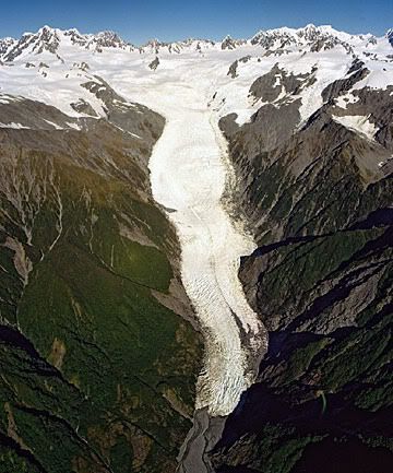 UNDER THREAT: Franz Josef glacier could lose up to 75 per cent of it's mass by 2100.