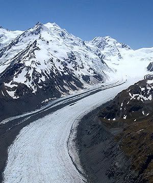 MELT DOWN: The Tasman Glacier is melting fast and will ultimately disappear, experts fear. DAVID HALLETT/The Press.
