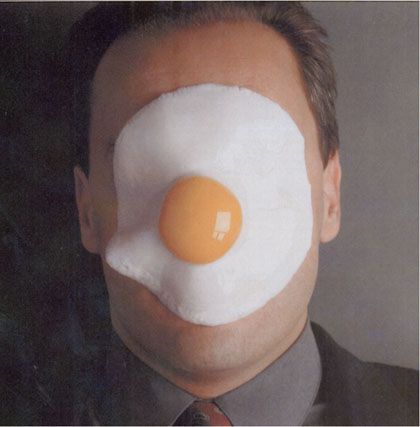 face on egg
