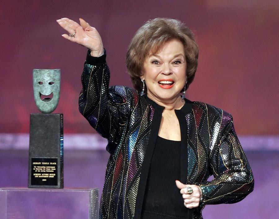 Shirley Temple Black accepts the Screen Actors Guild Awards life achievement award at the 12th Annual Screen Actors Guild Awards, in Los Angeles on January 29th, 2006. — Photo: Mark J. Terrill/Associated Press.
