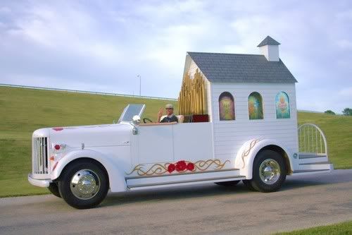 The Rev. Darrell Best's firetruck, shown in a photo he provided, was converted on the Country Music Television show Trick My Truck.
