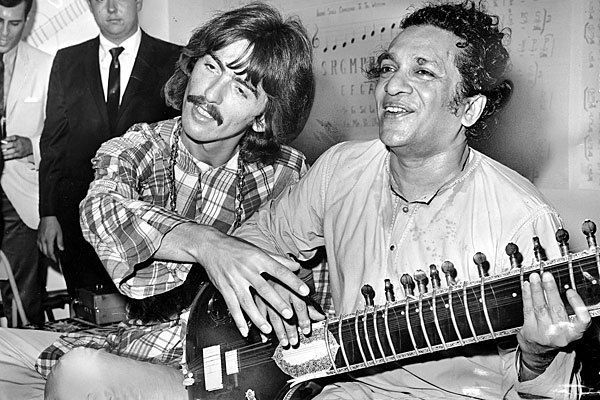 Beatle George Harrison, left, with Ravi Shankar in 1967.