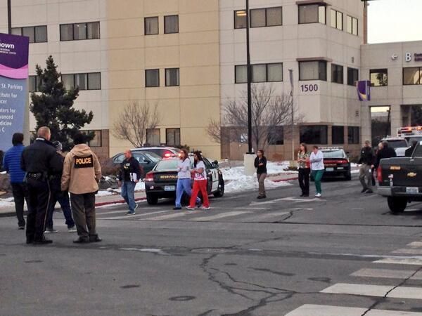 Outside Renown Regional Medical Center in Reno after a gunman opened fire. — Photo: Matt Lush.