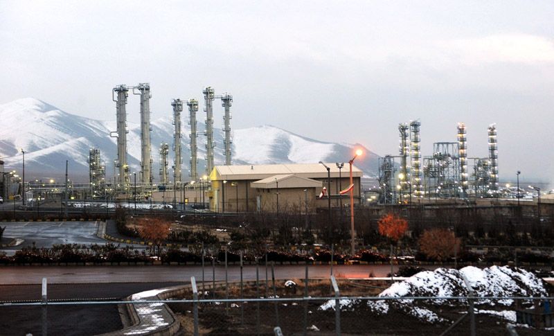 Two-thirds of the members of Iran's parliament are in favor of restarting the country's heavy-water nuclear facility at Arak, shown above in a file photo, if the U.S. Congress adopts new sanctions against Iran. — Photo: Hamid Foroutan/AFP/Getty Images.