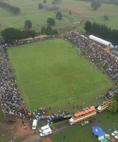 BUILD IT AND THEY WILL COME: An aerial shot of the specially made stadium on Neil Symonds' farm in Mangatainoka.