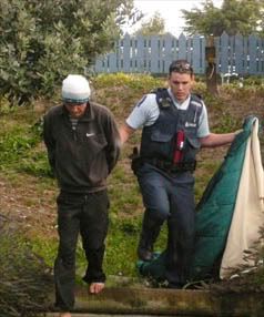 ROUGHING IT: A man was arrested after found sleeping rough at the home af a Blenheim photographer. — Photo: GAVIN HADFIELD.
