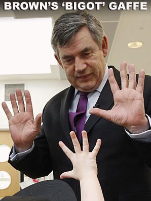 GORDON BROWN: The British PM has had a bad case of foot in mouth and has apologised for calling a voter bigoted.