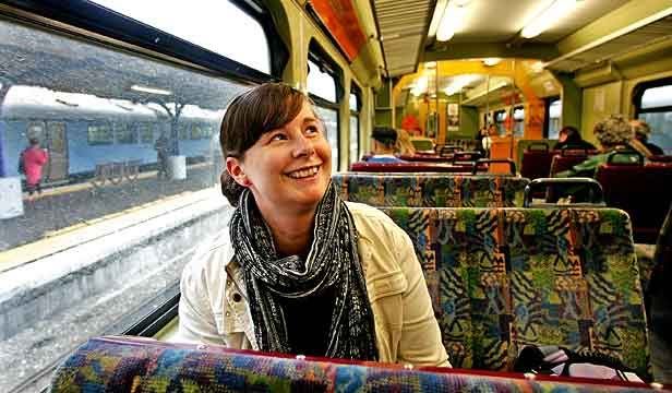 PUBLIC TRANSPORT USER: Haidee Green, 33, lives and works in Wellington but regularly uses the train to visit family up the coast.  ANDREW GORRIE/The Dominon Post.