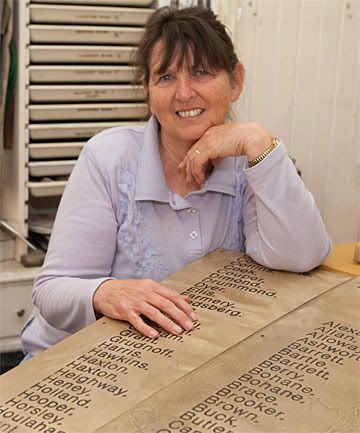 AT LAST: Jenny Adrian is delighted that after so many years the name of her great-grandfather, William Hunt, has been added to one of the memorial plaques listing those who died in the 1931 Hawke's Bay earthquake. — EVA BRADLEY/The Dominion Post.
