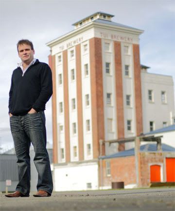 OPPORTUNITY: Tui Beer marketing manager Nick Rogers outside the Tui Brewery in Mangatainoka. — ROBERT KITCHIN/Fairfax NZ.