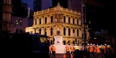 The Palace Hotel in Victoria Street was demolished after excavations damaged the building irreversibly. — Photo: Dean Purcell.