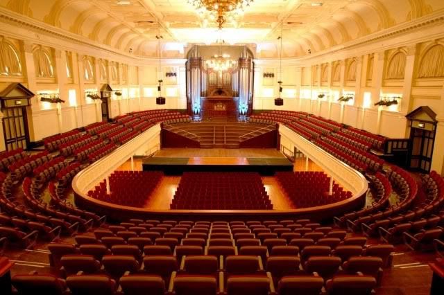 ICON: The main auditorium of Wellington Town Hall.