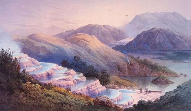 NOT LOST: The Pink and White Terraces before the eruption. — Image: GNS Science.