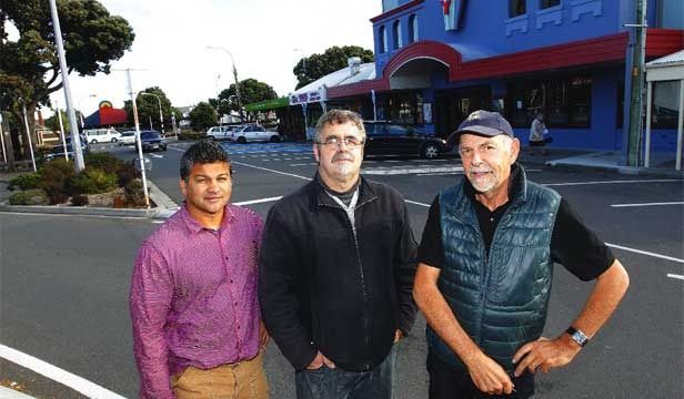 EASTERN WISHES: Daminda Dias, Allan Probert and Jamie Selkirk want the Wellington City Council to invest in upgrading Miramar, the heart of the capital's film industry.
