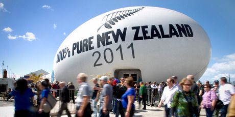 The 100% Pure New Zealand 2011 rugby ball was taken around the world to promote the country. — Photo: Natalie Slade.