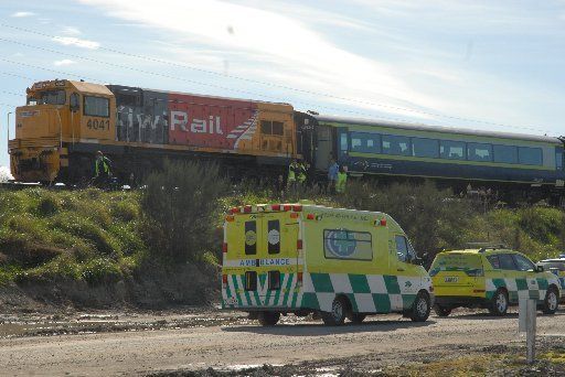 Emergency services at the scene where a man was struck and killed by a train. — Photo: Colin Williscroft.