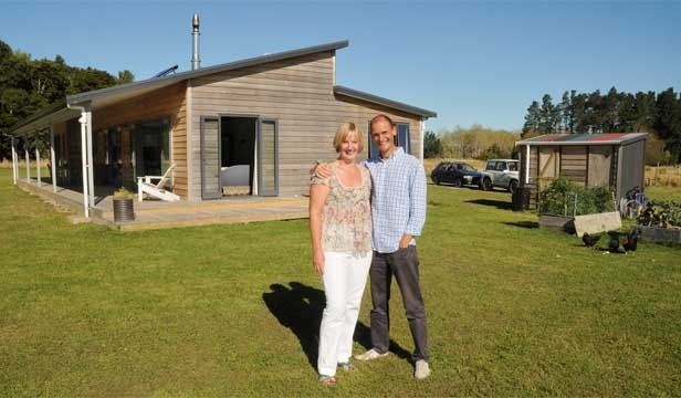 OFF THE GRID: Alistair and Rose Hughes' at their Greytown home, run on solar.  LOREN DOUGAN/Fairfax NZ.