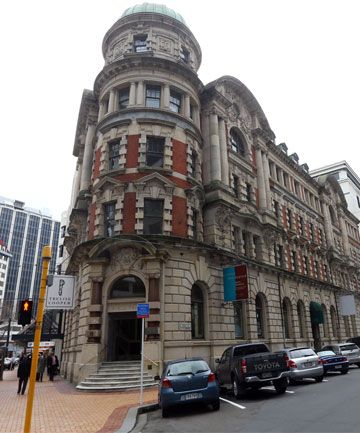 COSTLY JOB: Even before it was damaged in last Sunday's quake, engineers calculated it would cost nearly $10 million to strengthen the heritage-listed Old Public Trust building in Lambton Quay. — KENT BLECHYNDEN/Fairfax NZ.