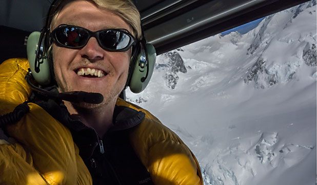 Magnus Kastengren, the Swedish climber who died on Aoraki-Mount Cook, is pictured here on his way to Plateau Hut in Aoraki-Mount Cook National Park last week.  Photo: Tyrone Low.