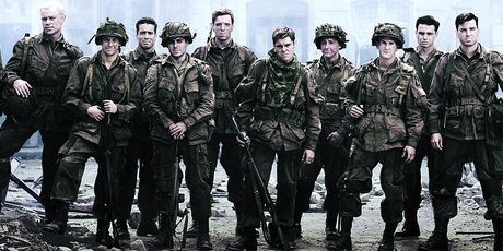 The cast of Band of Brothers.  Photo: HBO.