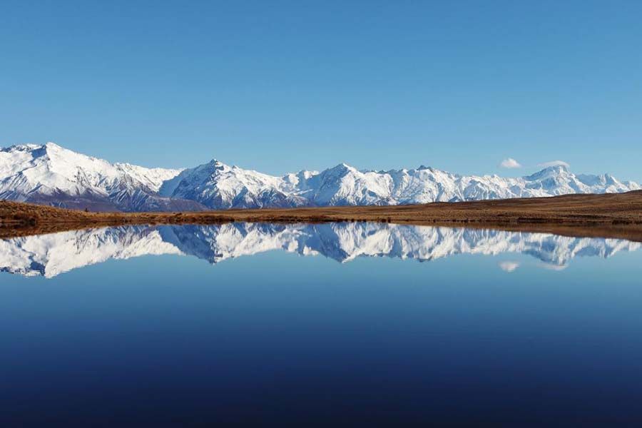 The view from Braemar Road, near Lake Pukaki, looking toward the Southern Alps.  Photo: GEORGE EMPSON.