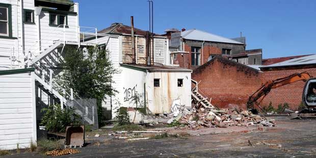 Demolition work has begun on Hastings' historic Albert Hotel.  Photo: Paul Taylor.