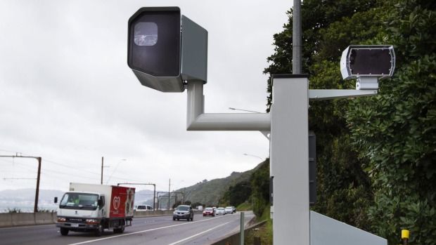 SNAPPED: The new camera, operational from today, between Horokiwi and Petone. — ROSS GIBLIN/Fairfax NZ.