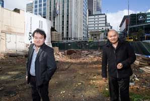 John (left) and Michael Chow have decided not to go ahead with their proposed fifteen-floor super-brothel.  Photo: Paul Estcourt.