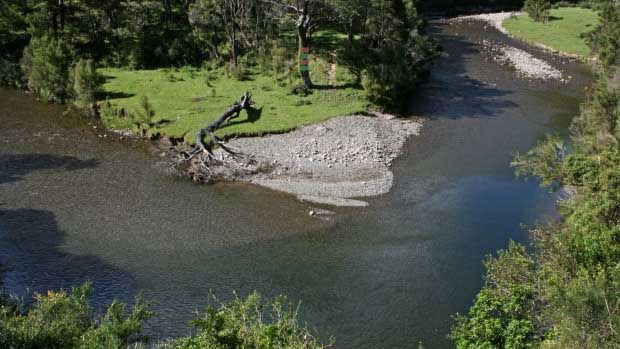 The Mangatarere River, west of Carterton.