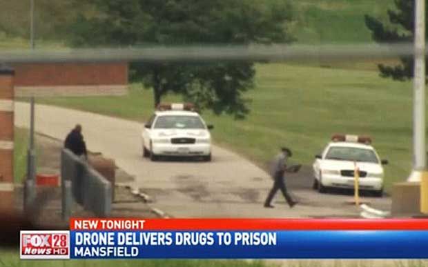 A Drone dropped package at Mansfield Correctional Institution on July 27th. — Photo: FOX28.