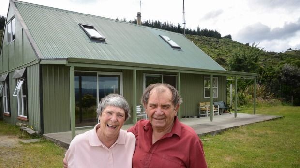 Jenny and Geoff Doring at their off-grid home near Carterton.  Photo: Loren Dougan/Fairfax NZ.