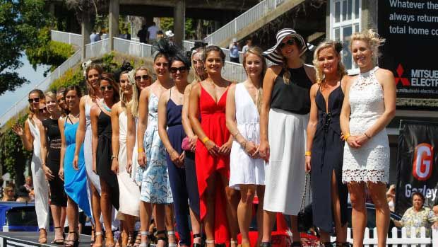 The Black Sticks model on the Fashion in the Field stage.  Photograph: Monique Ford/Fairfax NZ.