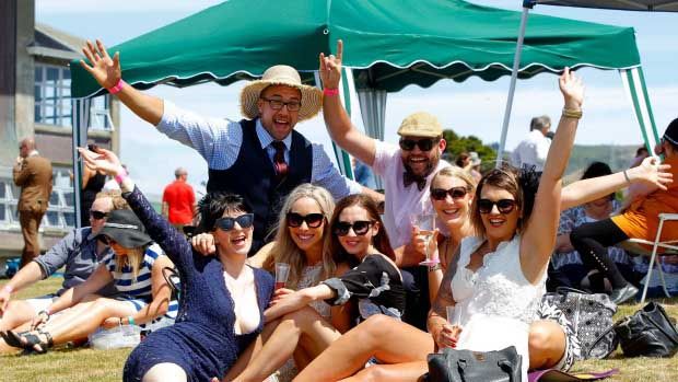For those not entering fashion in the field the day was all about fun in the sun.  Photograph: Monique Ford/Fairfax NZ.