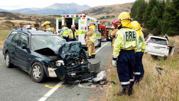 One of the two vehicles involved in a crash on the eastern side of Gorge Hill on State Highway 94 between Mossburn and Te Anau on February 2nd.  Photo: Barry Harcourt/The Southland Times.