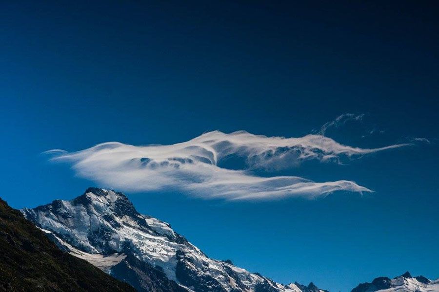 Mount Cook photographer Simon Middlemass has been documenting the alien cloud formations that appear regularly at his front door.