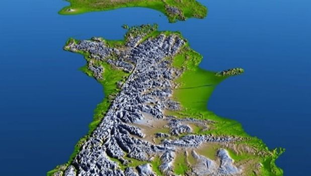 The Alpine Fault, which runs up the spine of the South Island, has ruptured five times in the past 1,100 years  producing an earthquake of between magnitude 7 and 8 each time.  Picture: GNS Science.