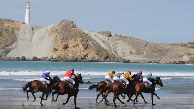 The Castlepoint races are held every year, if the weather conditions have left enough sand on the beach for it to be safe. — Photograph: Caleb Harris/Fairfax NZ.
