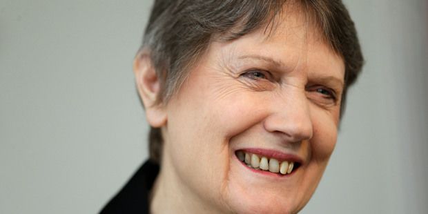 Helen Clark, the former Prime Minister of New Zealand and senior United Nations official, speaks during an interview in New York.  Photograph: Associated Press.