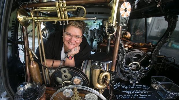 Helena Henare Coolen is starting a scheme with her Steampunk van that provides free meals for people in need. — Photograph: Kevin Stent/Fairfax NZ.