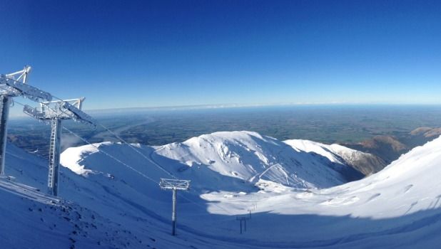 Mount Hutt looked a lot different after heavy snowfall on May 30th.  Photograph: NZSki.