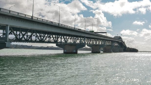 The eastern side of Auckland Harbour Bridge where the Additional Waitemata Harbour Crossing tunnel is planned to be built.  Photograph: Simon Maude/Fairfax NZ.
