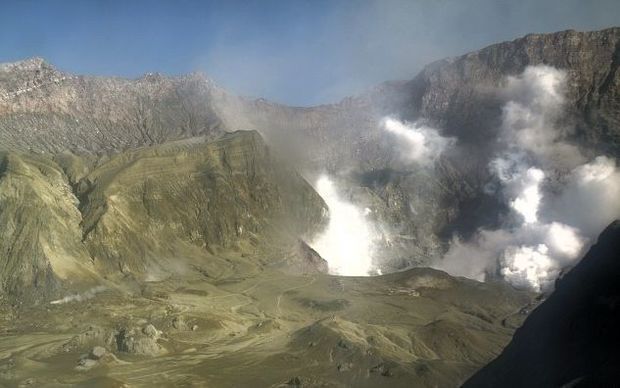 A view of White Island's crater rim, as it appeared this morning. — Photo: GeoNet.