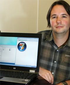 ON TRIAL: Enlighten Design chief executive Damon Kelly, in Hamilton, was given the chance to trial Windows 7 Beta. The trials generated more than 200 terrabites of feedback.