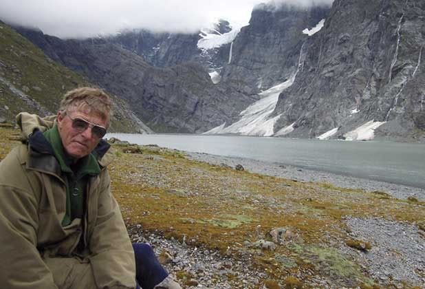 THE AUTHOR: John Breen at the terminal lake of the Volta and Therma glaciers.  TREVOR BREEN.
